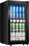 Kalamera KRC-86GE Drinks Fridge, Beer Fridge with Touch Control Panel, 3-18&deg;C Cooling Zone, Bottle Fridge 86 Litres, Blue LED Interior Lighting, 41 dB
