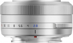 TTArtisan 27 mm F2.8 Auto Focus Compatible with Fuji X Mount Silver/Silver with TTArtisan Mini LED Light
