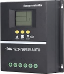 100A MPPT p&auml;ikesepaneelide laadimiskontroller 12V 24V 36V 48V adaptiivne p&auml;ikesepaneelide kontroller kahe USB-pordi ja taustavalgustusega LCD-ekraaniga geeliga suletud &uuml;leujutatud jaoks