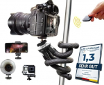 Mobiiltelefonide statiiv nutitelefonile koos kaugsulguriga - Paindlik reisistatiiv kaamerale, DSLR, Action Cam - Selfie Stick, Mini statiiv v&auml;ike - Sobib iPhone'ile, Samsungile, Googe Pixelile - Valge