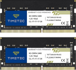 Timetec Hynix IC 16GB komplekt (2x8GB) DDR4 2400MHz PC4-19200 puhverdamata mitte-ECC 1.2V CL17 1Rx8 Single Rank 260 Pin SODIMM S&uuml;learvuti s&uuml;learvuti m&auml;lumooduli uuendamine (16GB komplekt (2x8GB))