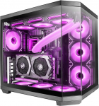 Mars Gaming MC-3TCORE Custom ATX Gaming Case, eemaldatav kolmekordne klaasaken, kahekordne kaamera, tagurpidi&uuml;hendusega Backplane-kompatibel Mid-Tower, toetus vedelikjahutusele, must
