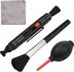 Akozon Akozon 4-teiliges Kamera-Reinigungsset mit Objektivgebl&auml;se, Reinigungsstift, B&uuml;rste und Fasertuch f&uuml;r die Pflege von Objektiven, Kameras, Teleskopen und Smartphones