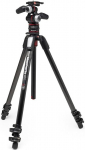 Manfrotto 3 Segment Tripod Kit with 3-Way Aluminium Tilter, Photo Tripod with Move Quick Release System, Professional Photography Accessory Kit, Camera Tripod with Camera Head