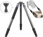 Carbon Fibre Bowl Tripod INNOREL ST324CT Nut Lock Professional Heavy Camera Stands for Bird Watching with 58 mm Bowl Adapter/Bag/Strap for DSLR Max. Load 66 lbs/30 kg