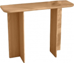 Rustikaler Bauernhaus-Eingangstisch - Massivholz Mittelalterlicher Stil Konsole f&uuml;r Wohnzimmer Schlafzimmer Foyer - Abgerundete Ecke Sofatisch (Messing, 140 x 30 x 80 cm)