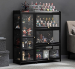 REBOTZ klaasvitriin, akr&uuml;&uuml;list vitriinkapp, kollektsioonikapp, 70/100/130 cm, ustega hoiukapp, kokkupandav uksekonstruktsioon mugavaks hoiustamiseks, suletud ja tolmukindel (100 x 33