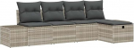 Rantry 5-teiliges Garten-Sofaset mit Kissen in Hellgrau Poly-Rattan Gartenlounge Model3360693