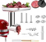 Lihaveski lisa KitchenAid Stand Mixerile, Roostevabast terasest lihaveski lisa sisaldab vorstit&auml;itjat, puhastusharja, viilutamisseadet KitchenAidile