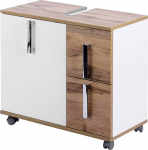 Schildmeyer Luca 135873 Vanity Unit Glossy White / Oak Country House 65.1 / 32.0 / 60.0 cm