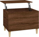 vidaXL kohvilaud reguleeritava k&otilde;rgusega elutoa laud K&otilde;rvallaud diivanilaud teelaud kohvilaud pruun tamme v&auml;limus 60 x 44,5 x 45 cm puidust materjalist