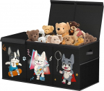 VERONLY kaanega hoiukast laste m&auml;nguasjade kast suur 128 L kokkuvolditav m&auml;nguasjade hoidmine k&auml;epidemetega lastetoas riiete ja raamatute jaoks magamistuba (96 x 34 x 39 cm)