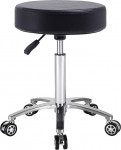 Antlu Rolling Stool, reguleeritava k&otilde;rgusega ja ratastega tool, p&ouml;&ouml;rlev tool, t&ouml;&ouml;koha tool, kontoritool, tool (must)