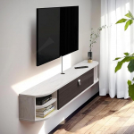 TV kapp TV riiulid seinale paigaldatud tugi TV seisuplatvormi riiul elutuppa magamistuppa (120cm, hall valge)