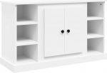 vidaXL Sideboard, sahtlitekk, kus on palju hoiuruumi, Highboard elutoa kapp koos ustega, kapi k&uuml;lgkapp, k&uuml;lgkapp, valge puitmaterjaliga