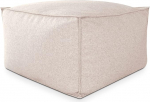 Deshome - Pouf tool 80 x 80 x 50 cm eemaldatava padjaga sise- ja v&auml;litingimustes kasutamiseks: istmepouf disain diivanile, elutuppa, magamistuppa, hele pouf beež