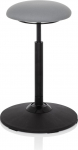 hjh OFFICE Balance SIT 608915 Work Stool Fabric Grey Movable Stool for Healthy Sitting, Height Adjustable