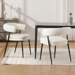 chairus 2 t&scaron;eniilist s&ouml;&ouml;gitoa toolid, kaasaegsed polsterdatud toolid k&ouml;&ouml;ki Pehmendusega k&ouml;&ouml;gitoolid s&ouml;&ouml;gituba elutuba (valge)