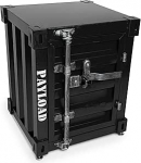 B&uuml;ttner K&otilde;rvallaud Kohvilaud &Ouml;&ouml;laud Jalutuskapp Kapi kapi kapipealne hoiuruumiga t&ouml;&ouml;stusdisaini konteineri v&auml;limusega metallist 40 x 38 x 48 cm - must