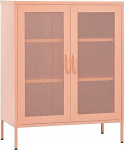 vidaXL Hoiukapp Sideboard sahtlitega kapp Teraskapp K&uuml;lgkapp Mitmeotstarbeline kapp Raamatukapp Seisev kapp Roosa 80 x 35 x 101,5 cm terasest