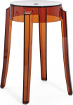 Kartell Charles Ghost Set of 2 Stool Height 46 cm Amber