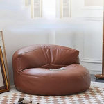 Faux nahast Bean Bag diivan komplekt t&auml;iteaine nurgas Pouf Ottoman Footstool magamistoas elutuba aed mugav p&otilde;randal iste tool raamita m&ouml;&ouml;bel pruun punane v&auml;rvi
