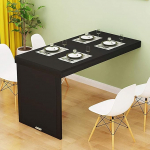 Gardeneea Wandklapptisch, klappbare Werkbank, multifunktionaler klappbarer W&auml;scheklapptisch (Schwarz Schwarz)