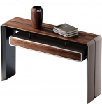 Konsolentisch, Walnuss-Konsolentisch 54" mit Schubladen, schmaler Eingangstisch