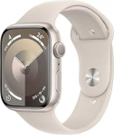 Apple Watch Series 9 (GPS, 45 mm) - alumiiniumist korpus Polar Star koos spordirihmaga Polar Star, M/L (uuenenud)