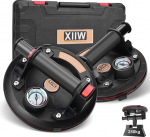 2 x 8 inch glass lifters with pressure gauge, max. 280 kg, vacuum suction cup tile lifter with portable tool box, glass suction holder, plate lifter for laminate, tiles, glass, metals, marble