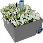 XXD Flowerpower istutatav p&auml;ikesevarju aluse vihmavarju statiiv ratastega (Hall)