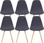 Shell Chair Cover, Chair Covers, Set of 6, Stretch Jacquard Dining Room Chairs, Chair Cover, Removable, Washable Fitted Cover, Universal Chair Cover for Living Room, Wedding, Office, Banquets,