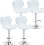 Leomix Curved Bar Kitchen Swivel Stool Slipcovers Dining Chair Covers Low Back Bar Stool Chair Cover Short Back Bar Stool Chair for Bar Kitchen,A,4Pack