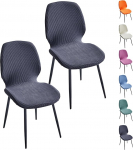 KCCRHIN Chair Covers for Dining Room 1/2/4/6 Piece Set Stretch Seat Cover Chair Covers with Curved Backrest Chair Covers Scandinavian Washable Chair Protector for Caf&eacute; Hotel Restaurant Grey 2 Pieces