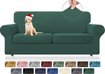 KEKUOU Stretch-Couchbez&uuml;ge, Sitzbez&uuml;ge f&uuml;r 2 Kissen, Couch, Sofa, Sofabezug, Schonbezug f&uuml;r 2 separate Kissen, Couch mit weichem, elastischem M&ouml;belschutz f&uuml;r Hunde, Kinder (Zweisitzer, J&auml;ger)