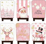 FuWeave Pack of 6 Christmas Chair Covers, pestavad talvised toolikatted kodu, hotelli, k&ouml;&ouml;gi dekoratsiooniks (Snowman)