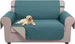 U-NICE HOME Loveseat diivanikate, p&ouml;&ouml;ratavad diivanikatted 2 padja jaoks, diivan koertele, m&ouml;&ouml;bli kaitsja, kate elastsete sidemetega, veekindel (Loveseat, v&auml;ike, sinine/beež)