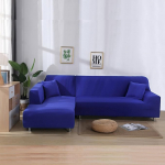 Nurgas diivanite katted, elastsed L-kujulised diivanikatted, libisemiskindlad diivanikatted lemmikloomadele, lastele, nurgas diivanikatted, m&ouml;&ouml;bli kaitsja - elutoa j&auml;rve jaoks sinine 3+3seat (3+3seat)