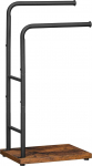 HOOBRO Standing Towel Holder, Bath Towel Holder with 2 Rails, Towel Rack, Freestanding, 40 x 24 x 80.5 cm, for Bath Towels, Clothes or Newspapers, Dark Brown/Black EBF24LB01G1