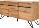 Living Edge Solid Sideboard 160 cm Wild Oak Oiled Industrial Design elutoa kapp Tammest t&auml;ispuidust kapi kapi kapp sahtlitega