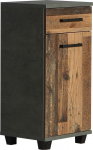 FORTE Veris kapp 1 ukse ja 1 sahtliga, komposiitpuit, betoonilahendus tumehall/vanahall - Wood Vintage, 16,1 x 90,8 x 40,2 cm