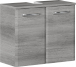 Pelipal Quickset 328 Vannitoorium graafiitstruktuuriga horisontaalne replica, 60 cm lai, valamukapp ilma valamuta, 2 uksega