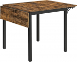 VASAGLE Kokkupandav s&ouml;&ouml;gilaud pikendatav v&auml;ikestes ruumides 2-4-kohaline Industrial 84 x 76 x 76 cm Rustic Brown