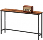Konsolentisch mit robustem Metallrahmen, schlanker kompakter Display -Tisch f&uuml;r Flur, Sofa -Tisch f&uuml;r kleine R&auml;ume, Eingangsjahre, Wohnzimmer, rustikal
