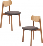 Vega puidust toolid 2 polsterdatud tooliga komplekt, pruun, kaasaegne skandinaavia m&ouml;&ouml;bel k&ouml;&ouml;ki, s&ouml;&ouml;gituppa, elutuppa jne.