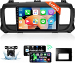 8 Core 4+64G: Hodozzy Carplay autoraadio Citroen Jumpy 3/Peugeot Expert/Toyota Proace, 9-tolline puuteekraaniga Android autoraadio Android Car/WiFi/GPS/RDS/FM/Bluetooth/USB + tagurduskaamera