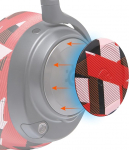 WC k&uuml;lgmised k&otilde;lariplaadid Arctis Nova k&otilde;rvaklappidele Wicked Cushions | Sobib Arctis Nova Pro Wireless/Pro Wired/Nova 7/7X/7P | Punane prisma