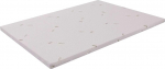 Ailime Topper Corrector for French Memory Mattress French 140 x 190 x 3 cm, Removable, Aloe Vera, White.