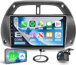 Rimoody 8 Core 6G+128G 9" Autoradio Android f&uuml;r Toyota RAV4 2001-2006 mit Carplay Wireless Android Auto 360&deg;-Panoramablick Navi GPS Mirror Link Bluetooth FM/RDS/EQ Lenkradsteuerung R&uuml;ckfahrkamera