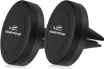 GRAND PITSTOP&reg; Universaalne magnetiline &otilde;huventilaatori kinnitus auto mobiiltelefoni hoidik k&uuml;&uuml;nis hoidik Vastupidav super tugev magnetiline hoidik 360&deg; p&ouml;&ouml;rlev komplekt 2 mustat v&auml;rvi